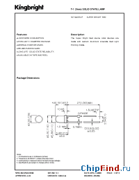 Datasheet W7104SRC/F manufacturer Kingbright