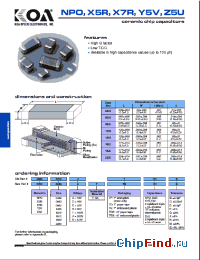 Datasheet X5R0603 manufacturer KOA