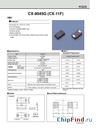Datasheet CX-11F manufacturer Kyocera Kinseki