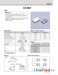 Datasheet CX-96F manufacturer Kyocera Kinseki