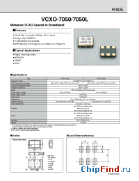 Datasheet VCXO-7050L manufacturer Kyocera Kinseki