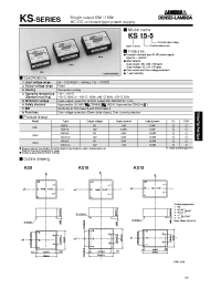 Datasheet KS15-5 manufacturer Densei-Lambda