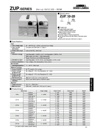 Datasheet ZUP20-10 manufacturer Densei-Lambda