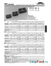Datasheet PC1R5-24-3.3 manufacturer Lambda