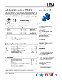 Datasheet APR400-B10 manufacturer LEM