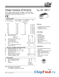 Datasheet AV100-150 manufacturer LEM