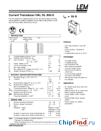 Datasheet HAL400-S manufacturer LEM