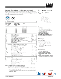 Datasheet HAX1500-S manufacturer LEM