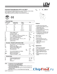 Datasheet HY12-P manufacturer LEM