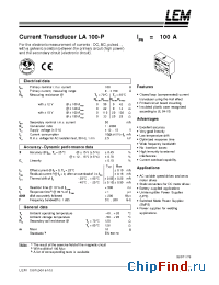 Datasheet LA100-P manufacturer LEM
