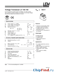Datasheet LV100-750 manufacturer LEM