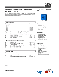 Datasheet RH1000-P manufacturer LEM
