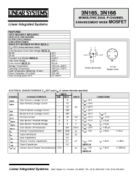 Datasheet 3N165-6 manufacturer Linear IS