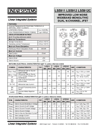 Datasheet LS5911 manufacturer Linear IS