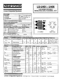Datasheet U401 manufacturer Linear IS