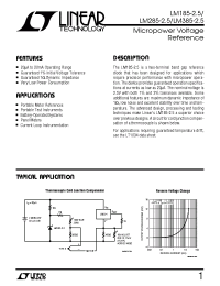 Datasheet LM285-2.5 manufacturer Linear