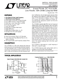 Datasheet LTC1569-6 manufacturer Linear