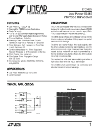 Datasheet LTC485 manufacturer Linear