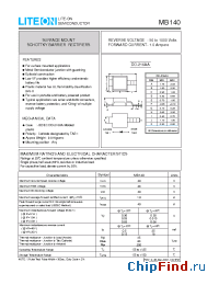 Datasheet MB140 manufacturer Lite-On