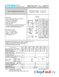 Datasheet MBR4040PT manufacturer Lite-On