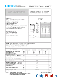 Datasheet SBG2045CT manufacturer Lite-On