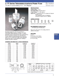 Datasheet L17T100 manufacturer Littelfuse