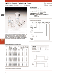Datasheet LA70QS100-22F manufacturer Littelfuse