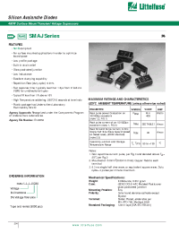 Datasheet SMAJ100CA manufacturer Littelfuse