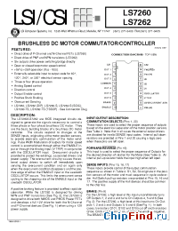 Datasheet LS7260-TS manufacturer LSI