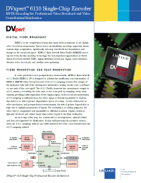 Datasheet DVxpert6110 manufacturer LSI Logic
