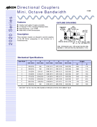 Datasheet 2020-4015-10 manufacturer M/A-COM