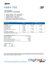 Datasheet 6884-700 manufacturer M/A-COM