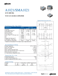 Datasheet A1021 manufacturer M/A-COM