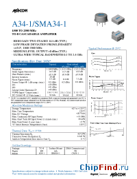 Datasheet A34-1 manufacturer M/A-COM