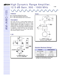 Datasheet AM-155PIN manufacturer M/A-COM