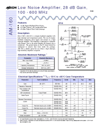 Datasheet AM-160PIN manufacturer M/A-COM