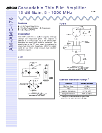 Datasheet AM-176PIN manufacturer M/A-COM