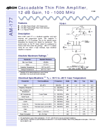 Datasheet AM-177PIN manufacturer M/A-COM