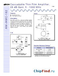 Datasheet AM-182 manufacturer M/A-COM