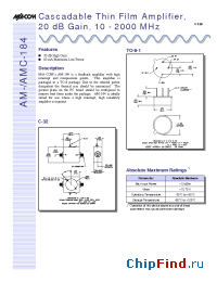 Datasheet AM-184 manufacturer M/A-COM