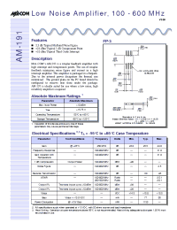 Datasheet AM-191PIN manufacturer M/A-COM
