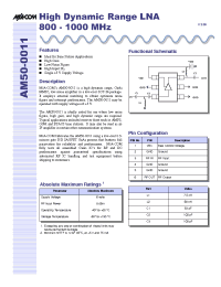 Datasheet AM50-0011 manufacturer M/A-COM