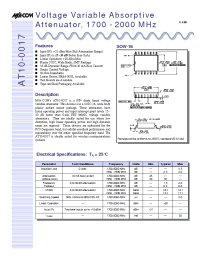 Datasheet AT10-0017-TB manufacturer M/A-COM