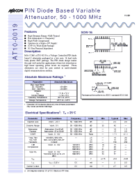 Datasheet AT10-0019TR manufacturer M/A-COM