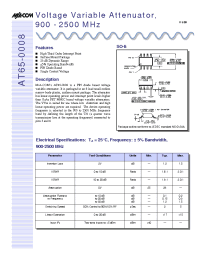 Datasheet AT65-0008 manufacturer M/A-COM
