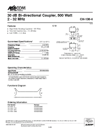 Datasheet CD-130-4BNC manufacturer M/A-COM