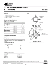 Datasheet CH-132BNC manufacturer M/A-COM