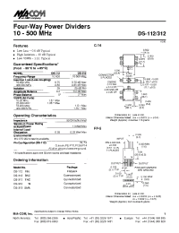 Datasheet DS-312SMA manufacturer M/A-COM