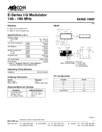 Datasheet EKIN2-150W manufacturer M/A-COM