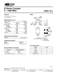 Datasheet EMDC-10-1TR manufacturer M/A-COM